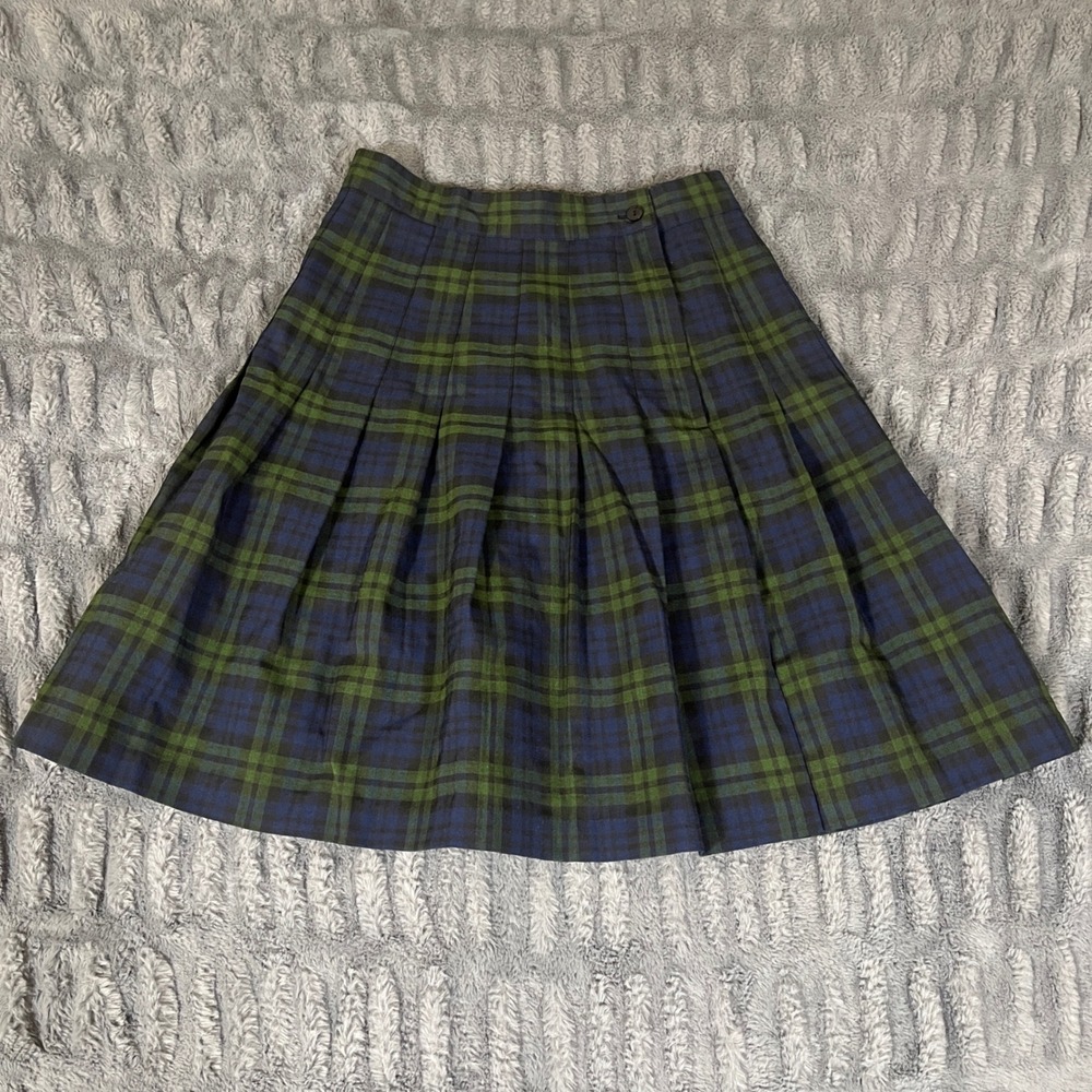 Toni Garment for CC Magic Kids Plaid Pleated Skirt Size‎ 10 Blue Green